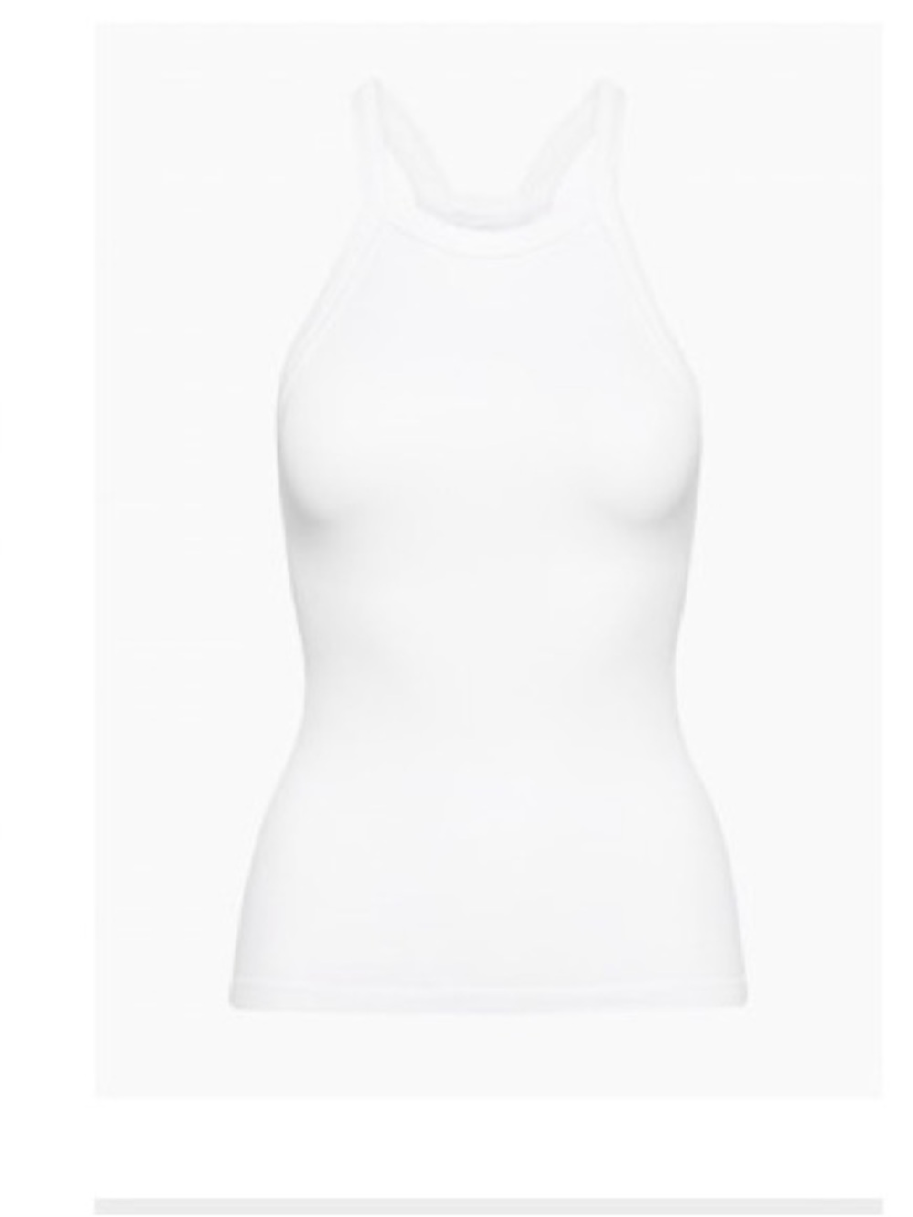 Aritzia White Ribbed Racerback Tank - Picture 3 of 7